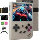 【中古】(新古品) Anbernic RG35XX Whatskoハンドヘルドゲーム機Linuxシステム搭載 3.5インチIPS OCAフルスクリーン 振動モーター 日本語対応 64GB グレー