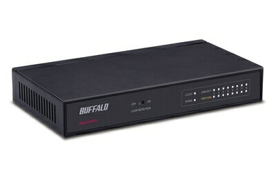 【中古】 BUFFALO Giga対応 スイッチングHub ブラック LSW4-GT-8NS/BK