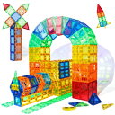 【中古】(新古品) MAGBLOCK 56ピース マグネットブロック 6.5cm 磁石ブロック 子供 知育玩具 マグネットおもちゃ人気 おもちゃ 女の子 男の子...