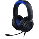 【中古】(新古品) Razer Kraken X ゲーミングヘッドセット ブラック&ブルー Console 3.5mm 軽量 PS4 PC Switch スマホ RZ04-02890200-R3M1(2)