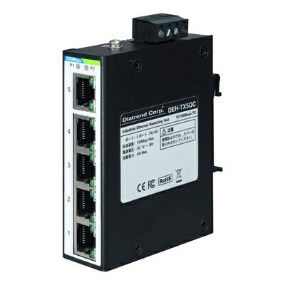 【新古品】 産業用イーサネットスイッチングハブ 10Base-T/100Base-TXタイプ 5ポート DEH-TX5QC