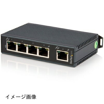 【新古品】 StarTech.com 5ポート産業用スイッチングハブ DINレールに取付け可能 IES5102