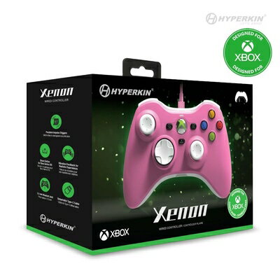 【中古】(新古品) Xenon 有線コントローラー ピンク Xbox Series X|S/Xbox One / PC(Windows10・11)用(公式ライセ...