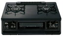 【中古】(新古品) パロマ ガスコンロ 2口 PA-380WA エブリシェフ 【左強火力バーナー/プロパンガス(LPG)】 ブラックプラチナ 水なし両面焼グリル