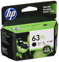 【中古】(新古品) HP 63XL 純正インクカートリッジ 黒 ブラック(増量) F6U64AA