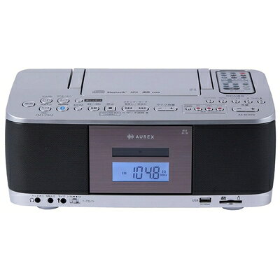 【中古】（新古品）東芝 ラジカセ シルバー CD再生 カセット録音 AX-KCR70(S)