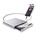 【中古】(新古品) ロジテック CDドライブ スマホ タブレット向け 音楽CD取り込み USB2.0 Type-C変換アダプタ付 ホワイト LDR-PMJ8U2...