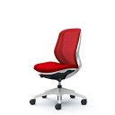【中古】 オカムラ オフィスチェア 完成品 組立不要 シルフィ― ローバック メッシュ 肘無し 樹脂脚 ホワイトフレーム C631XW-FMP9 レッド