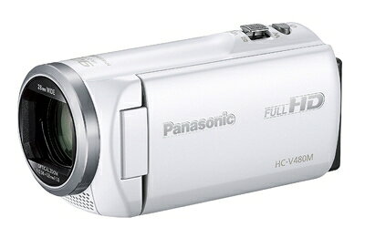 【中古】 パナソニック HDビデオカメラ V480M 32GB 高倍率90倍ズーム ホワイト HC-...