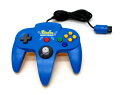 【新古品】 ピカチュウN64コントローラ ブルー N64