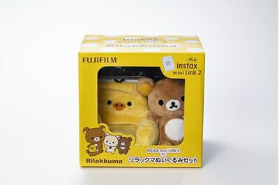 【中古】 富士フイルム(FUJIFILM) チェキ スマホプリンター instax mini Link2 INS MINI LINK2 RILAKKUMA リラックマ ぬいぐるみセット