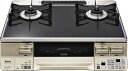 【中古】(新古品) リンナイ「LAKUCIE」 ココットプレート付 パールクリスタルトップ 左強火力 都市ガス RTE65VACB-GL/13A ブラック/シャ...