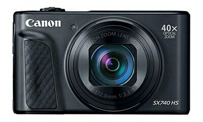【中古】（新古品） Canon コンパクトデジタルカメラ PowerShot SX740 HS ブラック 光学40倍ズーム/4K動画/Wi-Fi対応 PSSX740HSBK