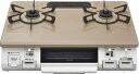 【中古】(新古品) リンナイ「温度調節機能付き」 幅約60cm 片面焼グリル 左強火力 プロパン用 KG64TW2L/LP ピュアベージュ