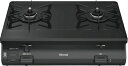【中古】(新古品) ガステーブル グリルなし 約59cm幅 清掃性を追求したトッププレート 左強火力/都市ガス用 KG64-2HSL/13A