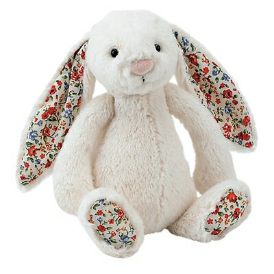 【中古】（新古品） Jellycat(ジェリーキャット) ブロッサム バシュフル バニー M ぬいぐるみ ウサギ 座高20cm クリーム