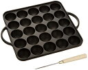 【中古】(新古品) 池永鉄工 たこ焼き器 25穴 鉄鋳物 プレート ピン付き