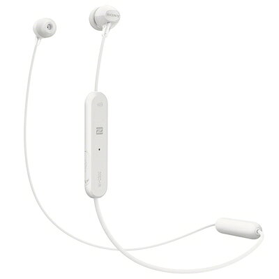 【中古】（新古品） ソニー ワイヤレスイヤホン WI-C300 : Bluetooth対応 最大8時間連続再生 マイク付き 2018年モデル ホワイト WI-C300 W