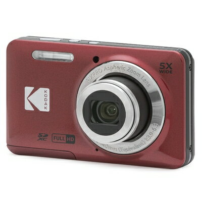 【中古】（新古品） KODAK (コダック) PIXPRO 使いやすい ズーム FZ55-RD 16MP デジタルカメラ 光学5倍ズーム 広角 28mm 2.7インチ液晶画面 (レッド)