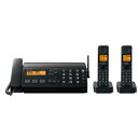 【中古】 シャープ デジタルコードレスFAX 子機2台付き ブラック系 UX-D20CW-B