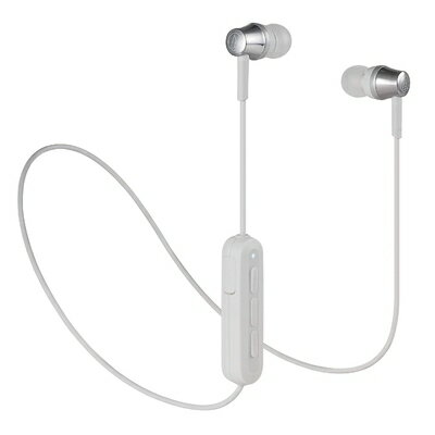 （新古品） オーディオテクニカ SoundReality ワイヤレスイヤホン Bluetooth リモコン/マイク付 グレー ATH-CKR300BT GY