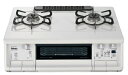 【中古】 パロマ ガスコンロ 2口 PA-380WHA エブリシェフ【左強火力バーナー/プロパンガス(LPG)】ナチュラルホワイト 水なし両面焼グリル