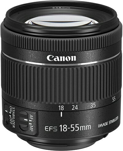 【中古】（新古品） Canon 標準ズームレンズ EF-S18-55mm F4.0-5.6IS STM APS-C対応