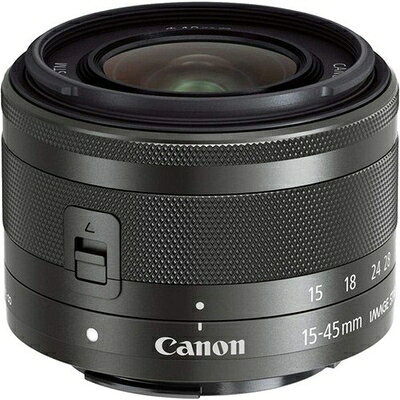【中古】（新古品） Canon 標準ズームレンズ EF-M15-45mm F3.5-6.3IS STM(グラファイト) ミラーレス一眼対応 EF-M15-45ISSTM