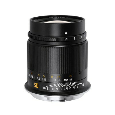 【中古】（新古品） TTArtisan 50mm f/1.4 ASPH RFマウント EOS-R ブラック レンズ 銘匠光学 2年