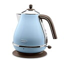 【中古】(新古品) De'Longhi (デロンギ) 電気ケトル アイコナ・ヴィンテージ KBOV1200J-AZ ステンレス 1.0L 見やすい水量計 異物混...
