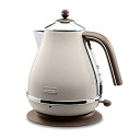 【中古】(新古品) De'Longhi (デロンギ) 電気ケトル アイコナ・ヴィンテージ KBOV1200J-BG ステンレス 1.0L 見やすい水量計 異物混...