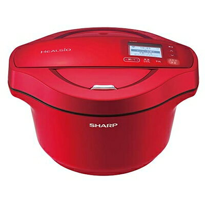 【中古】(新古品) シャープ 水なし自動調理鍋 2.4L レッド系SHARP ヘルシオホットクック KN-HW24F-R