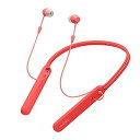 【中古】(新古品) ソニー ワイヤレスイヤホン WI-C400 : Bluetooth対応 最大20時間連続再生 カナル型 マイク付き 2017年モデル レッド WI-C400 R