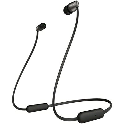 【中古】（新古品） ソニー ワイヤレスイヤホン WI-C310 : Bluetooth対応/最大15時間連続再生/マイク付き フラットケーブル採用 2019年モデル ブラック WI-C310 BC
