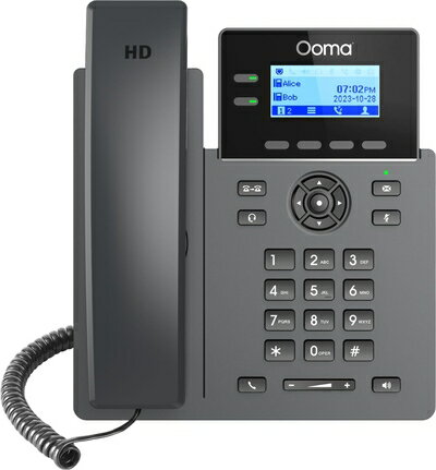 Main Unit - 【中古】 Ooma Office 2602 ビジネスIPデスクフォン。バーチャルレセプショニスト、デスクトップアプリ、ビデオ会議、通話録音を備えたOoma OfficeクラウドベースのVoIP電話サービスでのみ動作します。サブスクリプションが必要です。