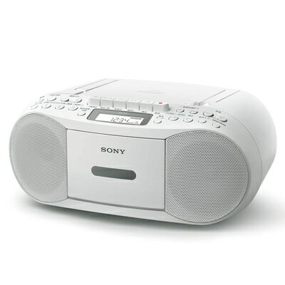 【中古】（新古品）ソニー AUX CDラジカセ レコーダー CFD-S70 : FM/AM/ワイドFM対応 録音可能 ホワイト CFD-S70 W