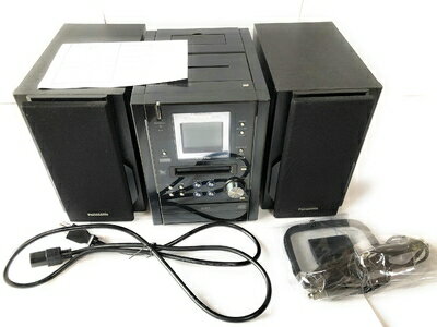 【中古】 Panasonic パナソニック SC-PM37MD-K ブラック ミニコンポ (CD/MDコンポ)(本体SA-PM37MDとスピーカーSB-PM37...