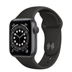 Apple Watch Series 6本体（GPSモデル）44mmスペースグレイアルミニウムケースとブラックスポーツバンド　M00H3J/A【365日毎日発送　全国送料無料　300円クーポン】【国内正規品】