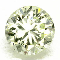 【天然石・宝石・ルース】　ファンシーライトイエローグリーンダイヤモンド0．190CT