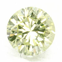 【天然石・宝石・ルース】　ファンシーライトグリーンイエローダイヤモンド0．087CT
