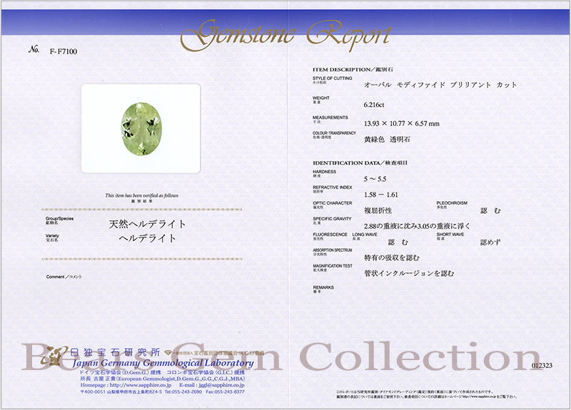 ベアーズ ジェムコレクションの【Herderite】 ヘルデライト6．216CT｜アングル3