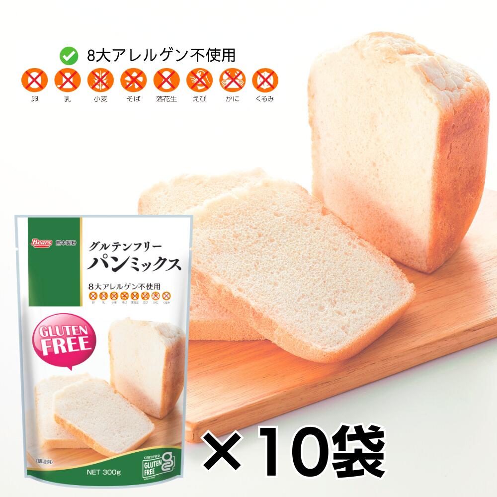 〔送料込〕グルテンフリー パンミックス 300g×10 玄米粉 ミックス粉 パン 製パン アレルギー ミックス粉 家庭用粉 米粉 九州産 GLUTENFREE アレルゲン不使用 アレルギー 熊本製粉