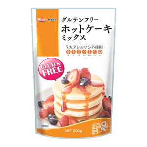 グルテンフリー ホットケーキミックス 200g 玄米粉 ホットケーキ ケーキ パンケーキ ミックス粉 米粉 九州産 家庭用粉 GLUTENFREE アレルゲン不使用 菓子用 菓子 製菓 焼菓子 アレルギー 熊本製粉