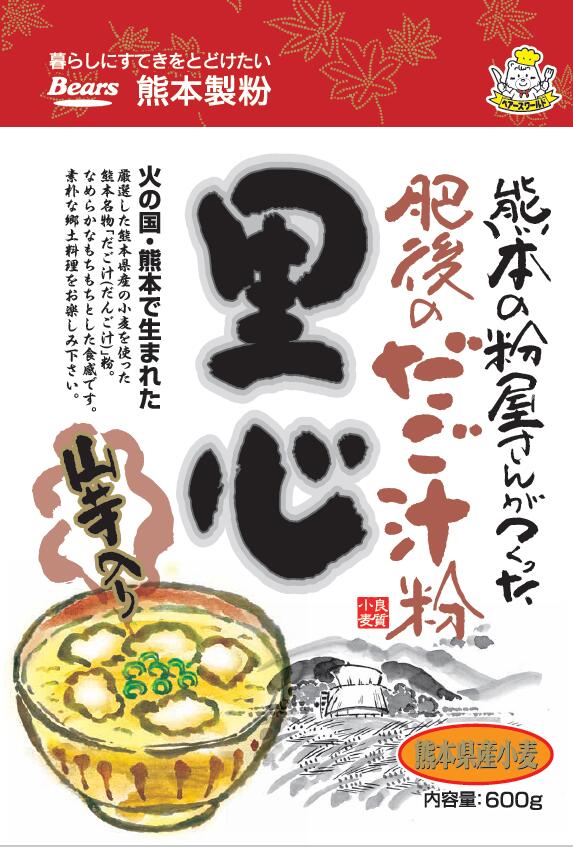 【熊本県産小麦使用】 肥後のだご汁粉 里心 600g うどん だご汁 国産 熊本名物 手打ち 郷土料理
