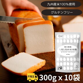 〔送料込〕 九州 ミズホチカラ 米粉 300g×10袋| グルテンフリー 粉 九州産 国産 国内産 ホームベーカリー 米粉パン 米 アレルギー パン 食パン 蒸しパン 2番 製菓 パンケーキ 製パン 菓子 ピザ生地 ピザ 麺 うどん 家庭用 熊本製粉