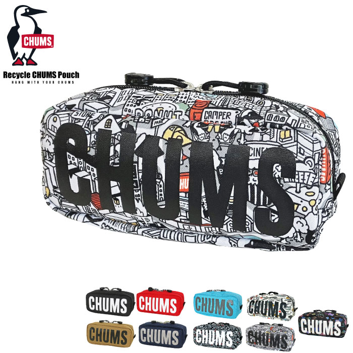 【新色入荷】CHUMS チャムス リサイクルチャムスポーチ ペンケース トラベル アウトドア キャンプ 車中泊 旅行 化粧品 メンズ レディース コスメ シンプル Recycle CHUMS Pouch CH60-3586 TC