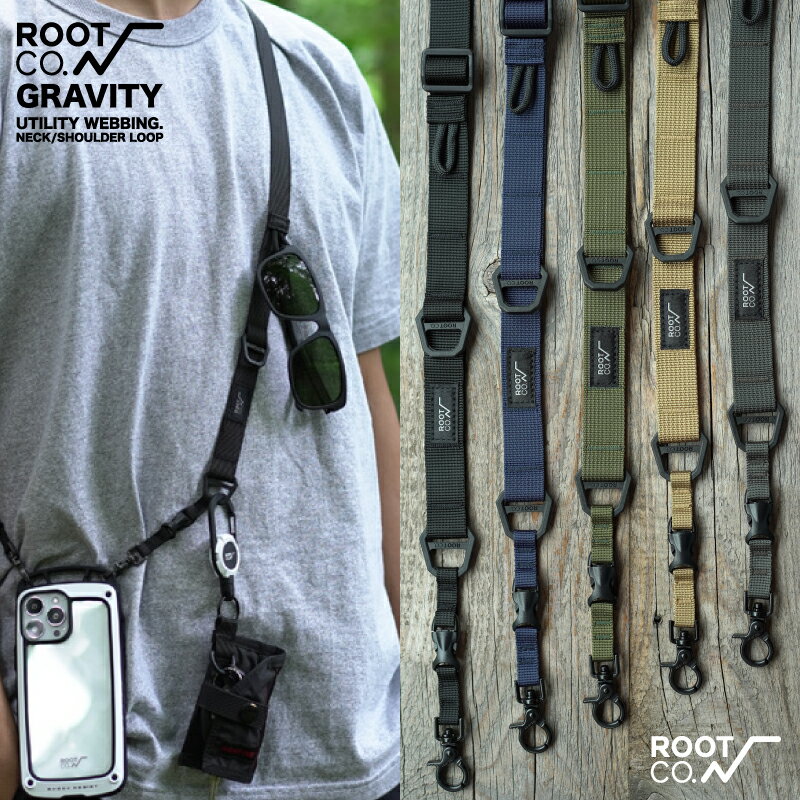 【ゆうパケット3点まで送料無料】ROOT CO. ルートコー GRAVITY UTILITY WEBBING NECK SHOULDER LOOP グラビティ ユーティリティー ウェ..