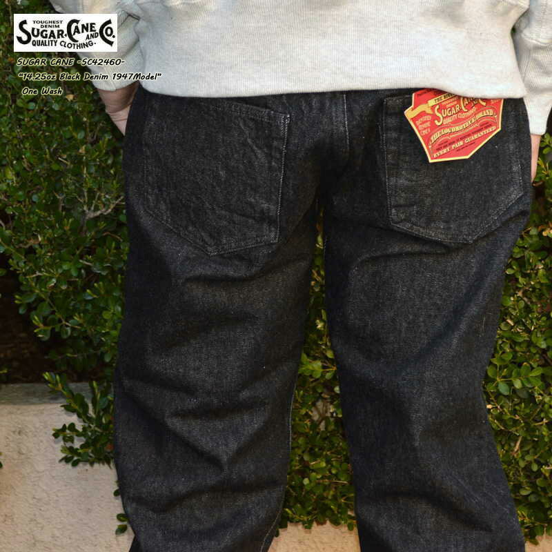 東洋エンタープライズSUGAR CANEシュガーケーンSUGARCANE"SC42460"14.25oz. BLACK DENIM 1947 MODELブラックデニム レギュラーストレート スタンダードデニム