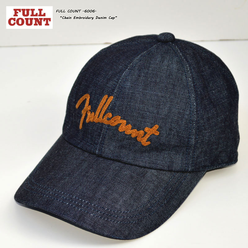 FULLCOUNT フルカウント FULL COUNT 6007 Chain Embroidery Denim Capチェーン刺繍デニムキャップ 小物 帽子