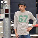 WAREHOUSE ウエアハウス"4063 NO.67"7分袖フットボールTee "4063 NO.67"[L/STee]